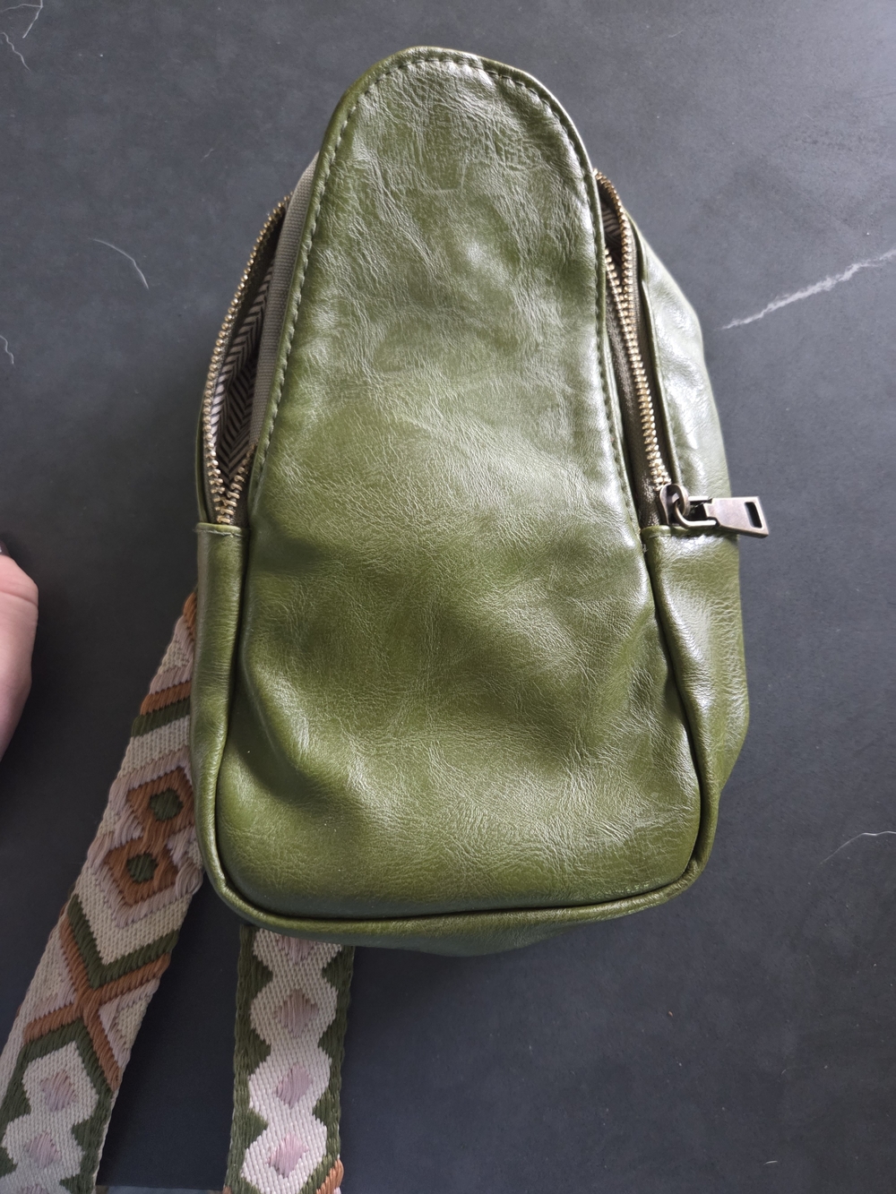 Olive Green Crossbody Sling Bag